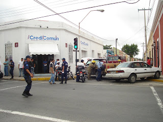 Fuga de gas por choque en el centro