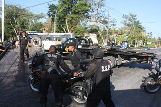 Policías de la SSP arrollados en la avenida Colón mientras chambeaban