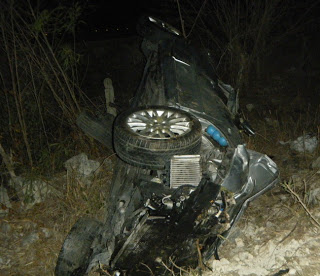 Brutal encontronazo en la carretera a Progreso