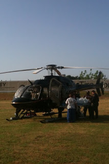 Helicóptero de la SSP presta auxilio a mujer con embarazo de alto riesgo