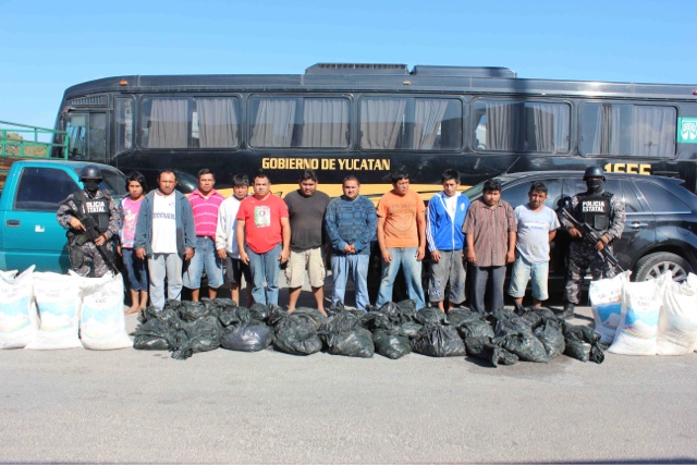 Sale de pesca la SSP y detiene a 14 traficantes de pepino de mar