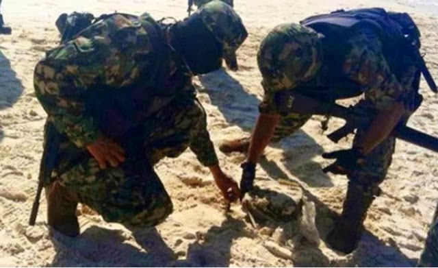 El Ejército localiza un paquete de cinco kilos de mariguana en la costa
yucateca