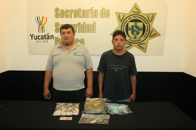 Narco y su cliente sorprendidos con un tabique de mariguana