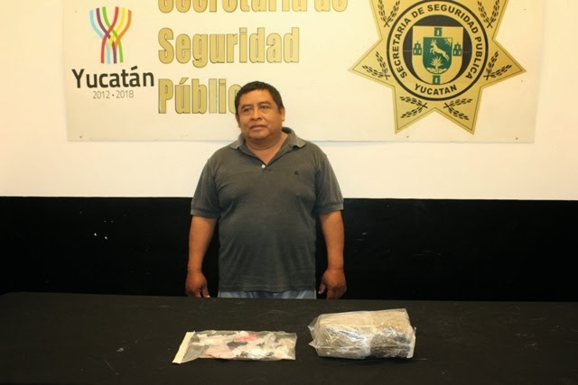 Detienen a "ilegal yucateco" con mariguana, cocaína, crack y cristal