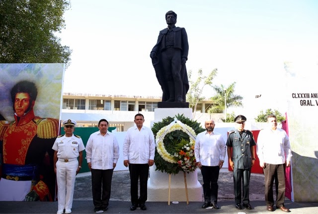 Conmemoran 183 aniversario luctuoso de Vicente Guerrero