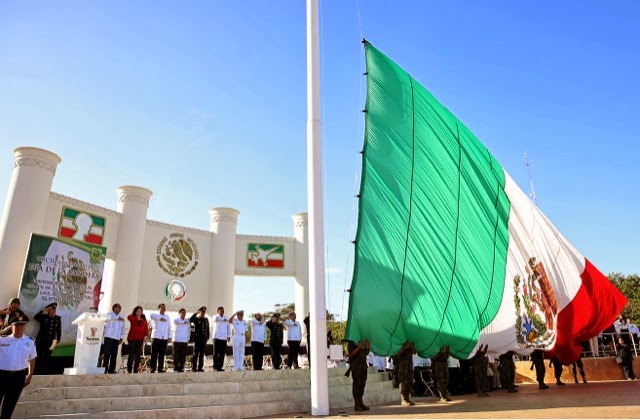 Conmemoran el aniversario 193 del Día de la Bandera.