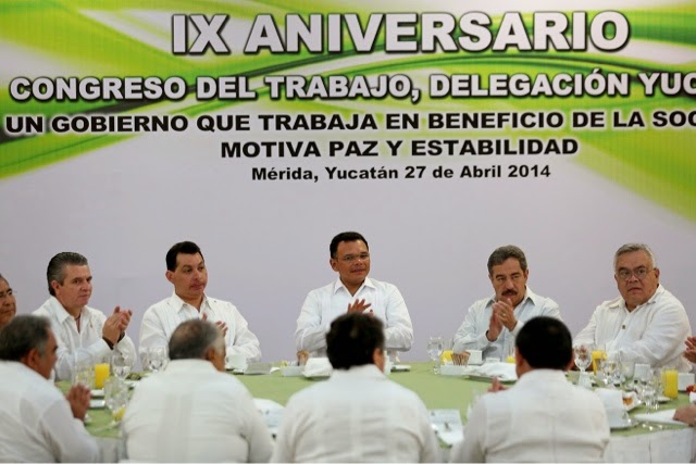 Conmemoran IX aniversario de la constitución del Congreso del Trabajo
delegación Yucatán