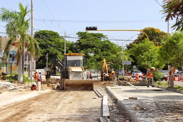 Casi lista la repavimentación de la Prolongación del Paseo de Montejo