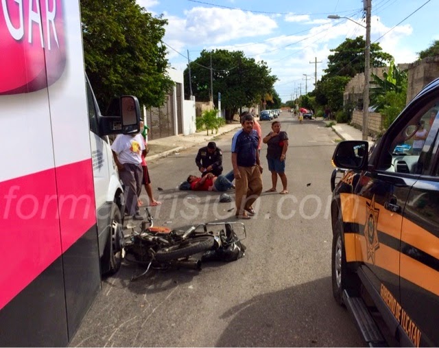 Un motociclista muere y otro herido, en calles de Mérida