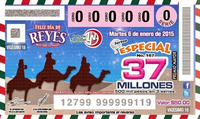 Resultados del sorteo de "Reyes Magos" de la Lotería Nacional