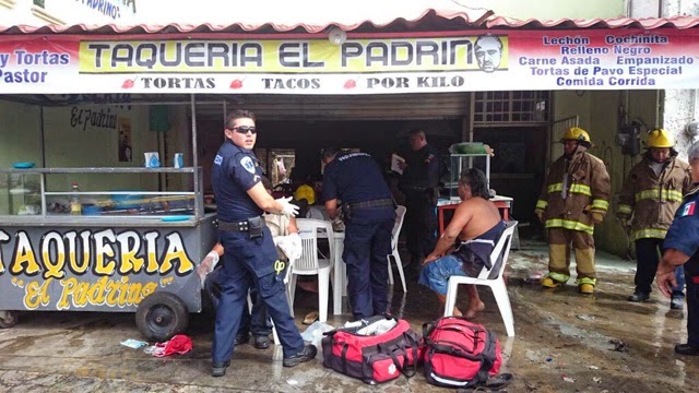 Flamazo en una taquería deja tres heridos