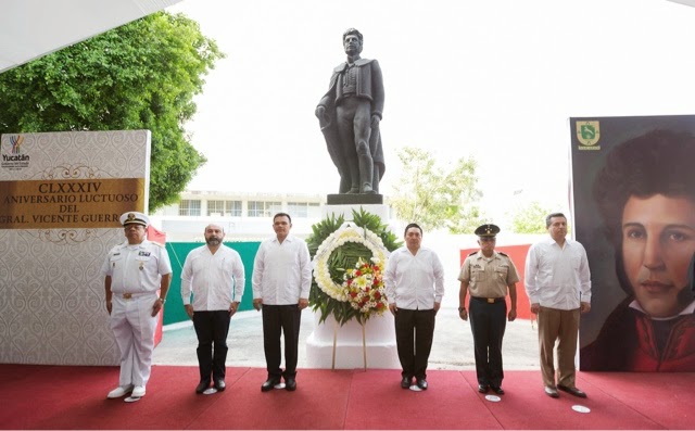 Conmemoran 184 aniversario luctuoso del general Vicente Guerrero.