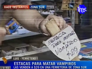 Video: En Argentina una ferretería vende estacas para vampiros