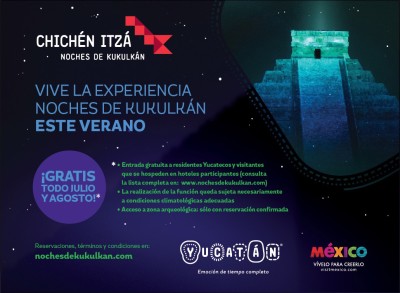 Más yucatecos y turistas disfrutarán de “Noches de Kukulcán” gratis