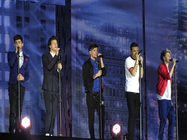 Video: Integrantes de One Direction se pelean durante un concierto