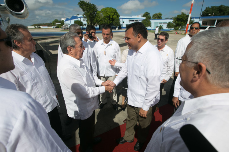 Presidente de Cuba se despide de Yucatán