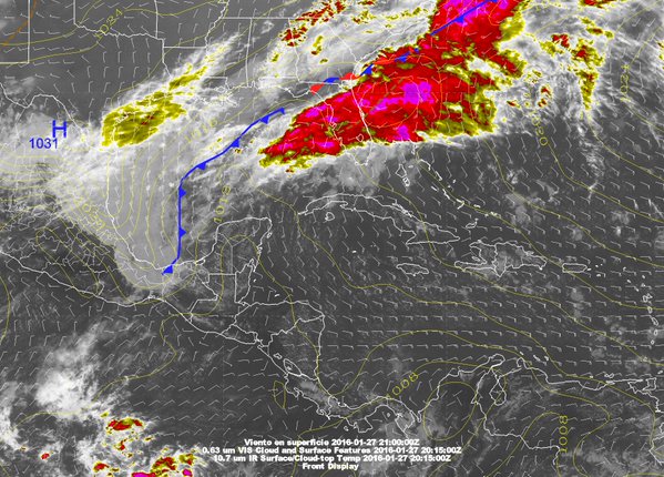 Frente frío 25 refresca el domingo en Yucatán