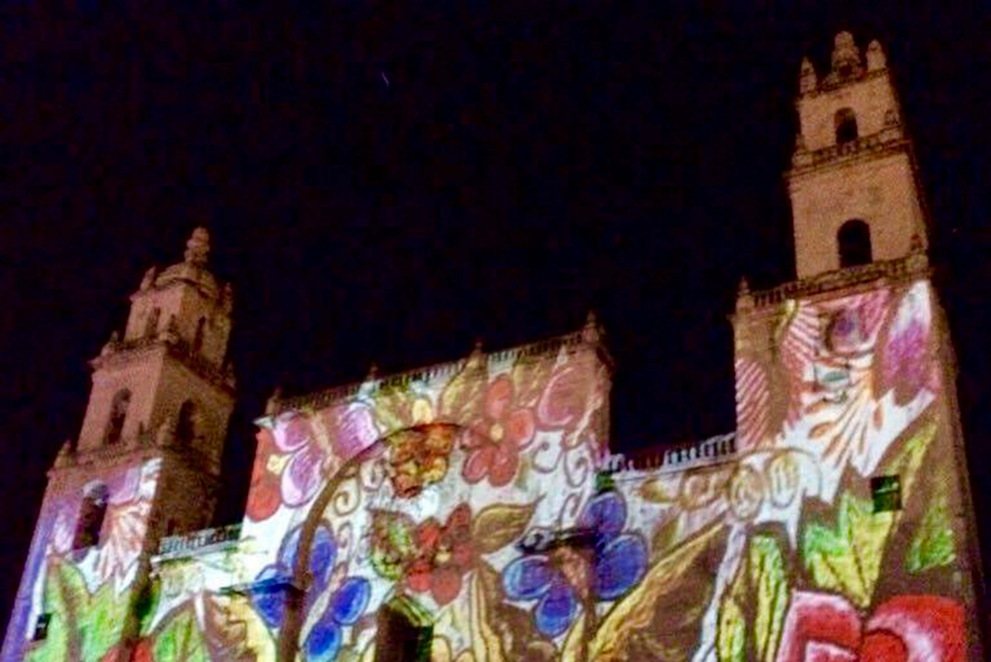 Reanudarán el videomapping en La Catedral y la Casa de Montejo