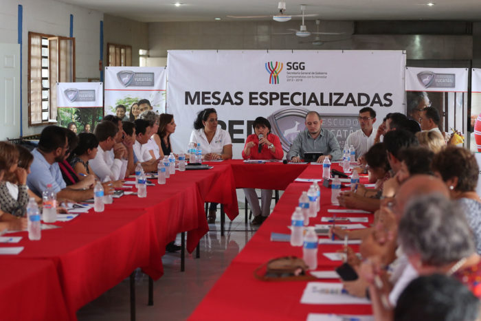 Realizan cuarta mesa especializada de la Red Escudo Yucatán.