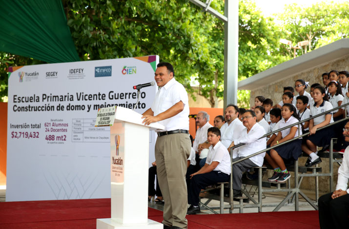 Entregan obras de mejoramiento en la primaria «Vicente Guerrero»