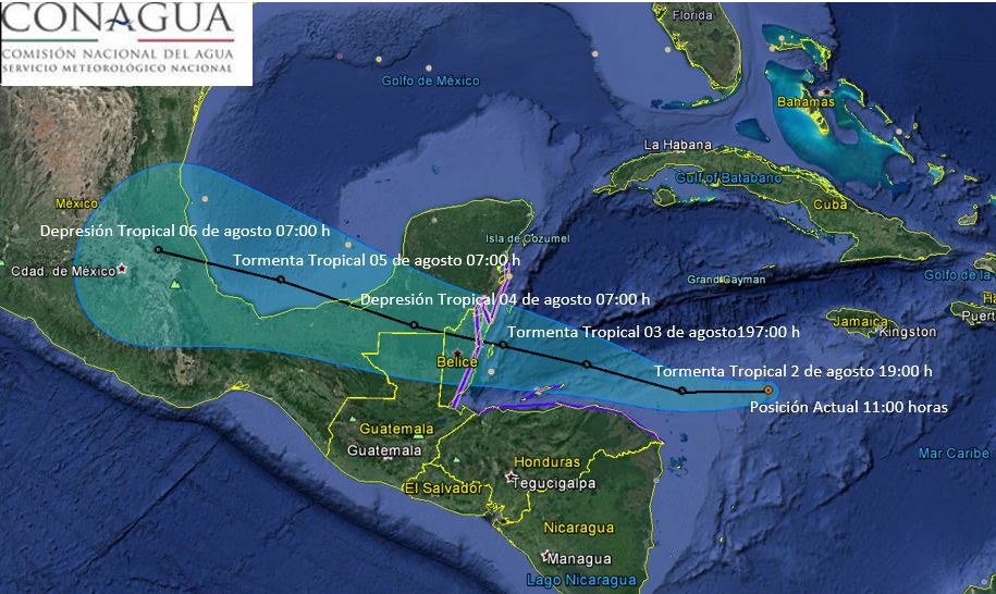 Surge en el Caribe la tormenta tropical Earl; se le vigila