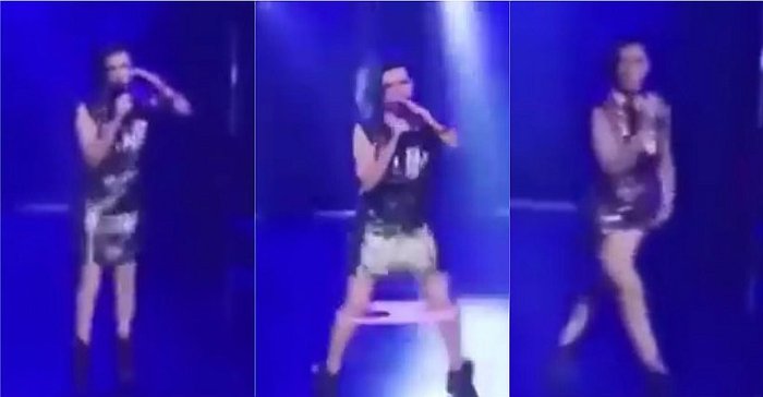 Video: A cantante se le reventó el calzón en pleno concierto