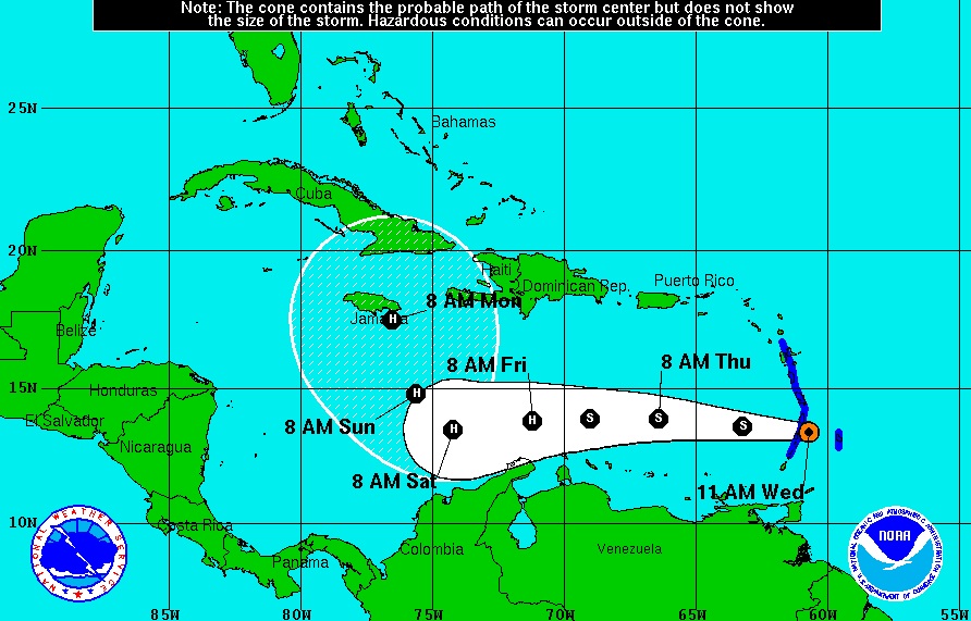 Surge la tormenta tropical Matthew; anda errática