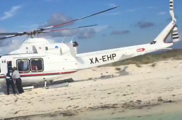 Profepa investiga aterrizaje en Alacranes de helicóptero con pasajeros VIP