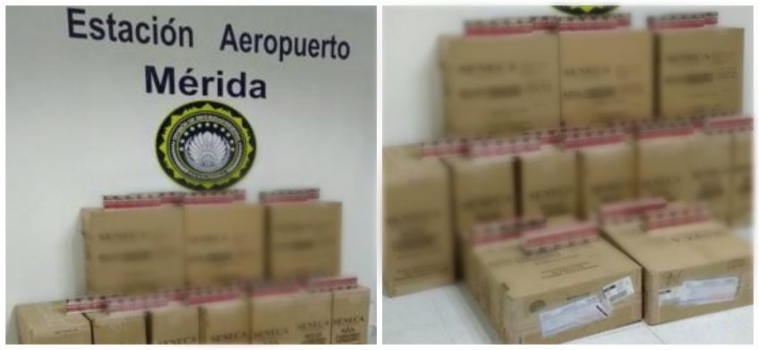 Decomisan Marlboros piratas en el aeropuerto de Mérida