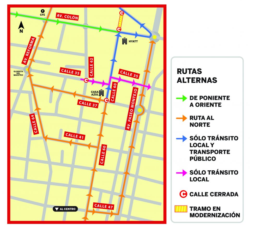 Cierran la calle 60 entre las avenidas Colón y Cupules Formal Prision