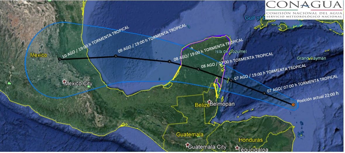 Se forma la tormenta tropical Franklin y se dirige a Yucatán