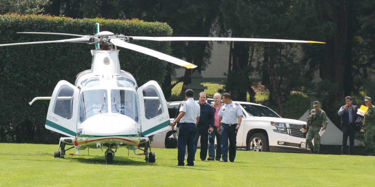 Emilio Gamboa usa helicóptero de la Fuerza Aérea para ir a jugar Golf