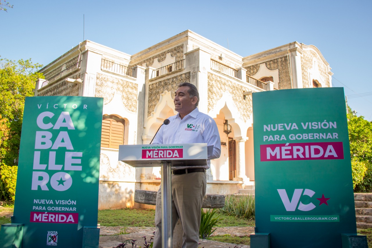 Mérida rechaza la reelección, pide gobierno moderno con visión de futuro: Víctor Caballero.