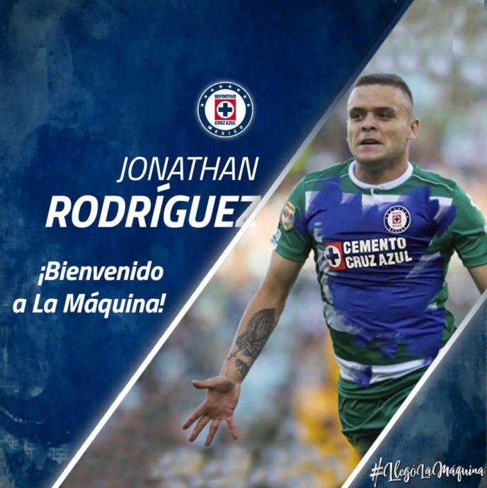 Jonathan «cabecita» Rodríguez, nuevo refuerzo del Cruz Azul