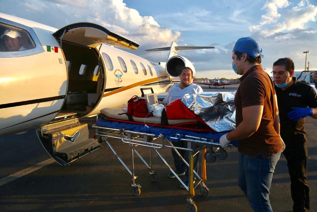 Niño yucateco es trasladado vía aérea a hospital de Estados Unidos