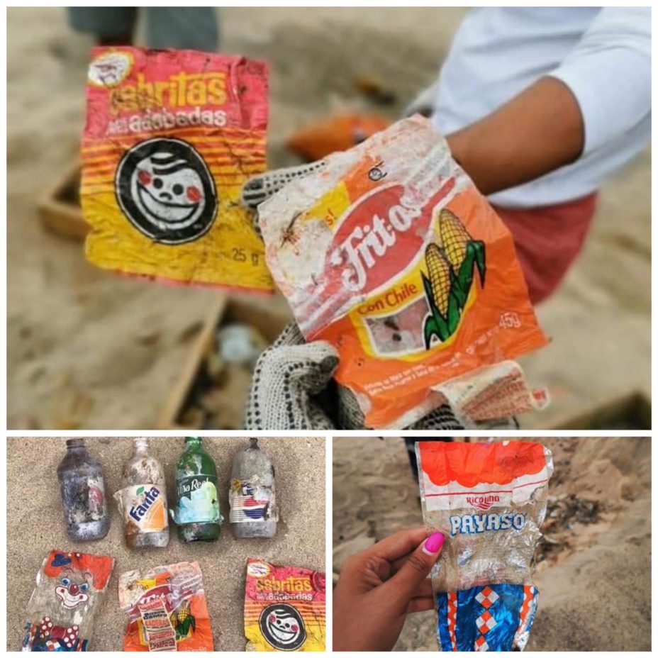 Limpian las playas y encuentran bolsas y botellas de plástico de los ochenta