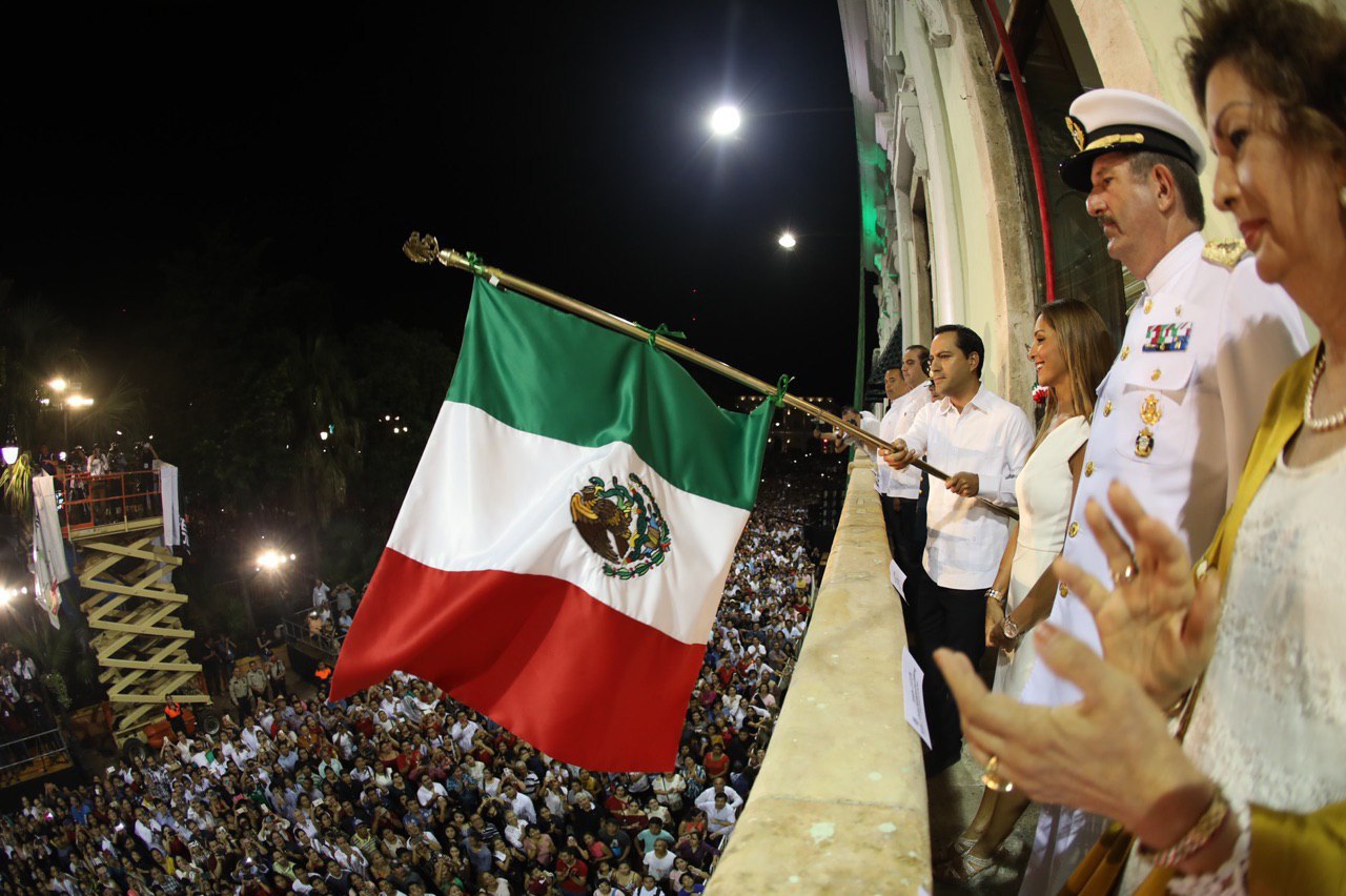 Más de 40,000 asistentes al Grito de Independencia en Yucatán