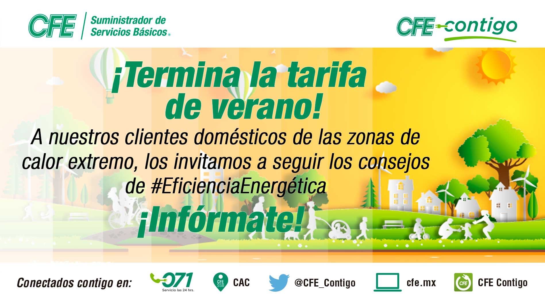 La CFE anuncia aumento a la luz: se terminó la «tarifa de verano»