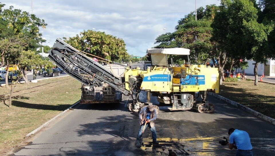 En marcha repavimentación de Prolongación Paseo de Montejo