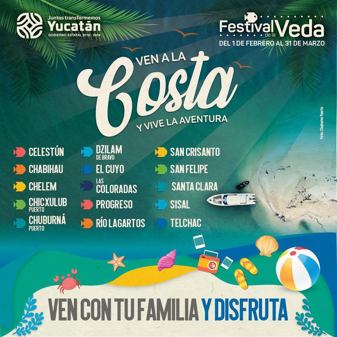 Chelem y Chuburná serán la sede del Festival de la Veda este fin de semana