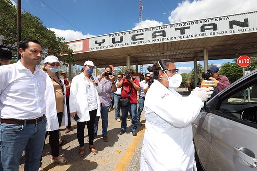 Supervisa Mauricio Vila el filtro sanitario de la carretera Mérida-Campeche