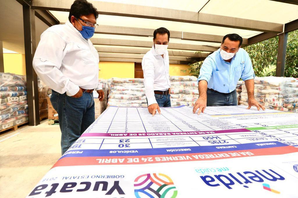 80,000 paquetes de ayuda alimentaria   para comisarías y zonas marginadas de Mérida