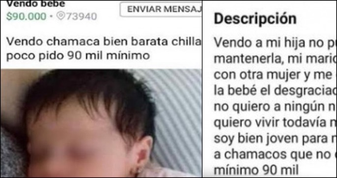 “Chilla poco”, dice poblana que vende a su bebé por 90 mil pesos en Facebook