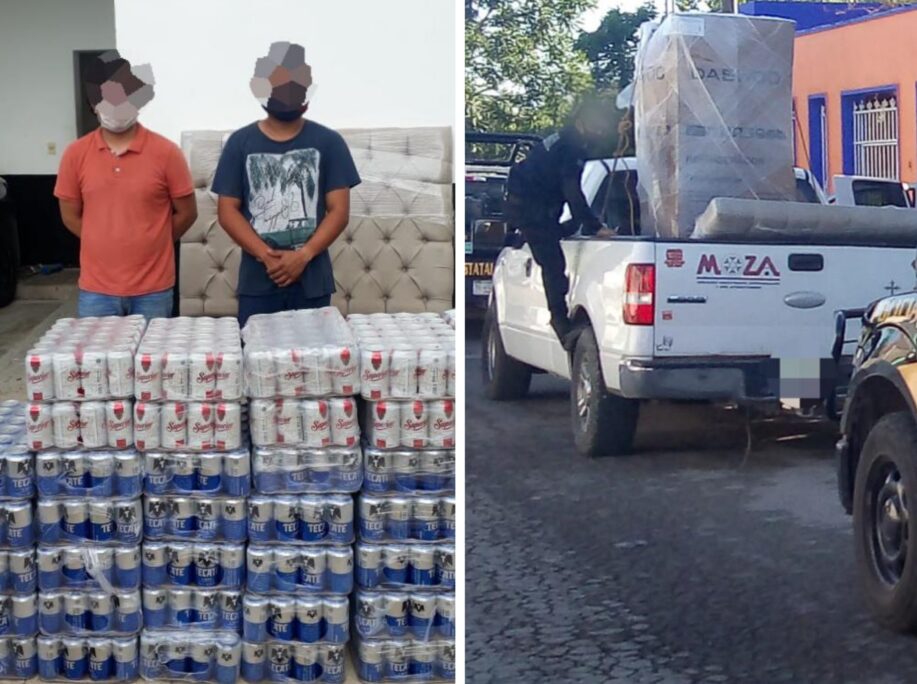 Asegura la SSP 1,000 cervezas ocultas en un «refrigerador