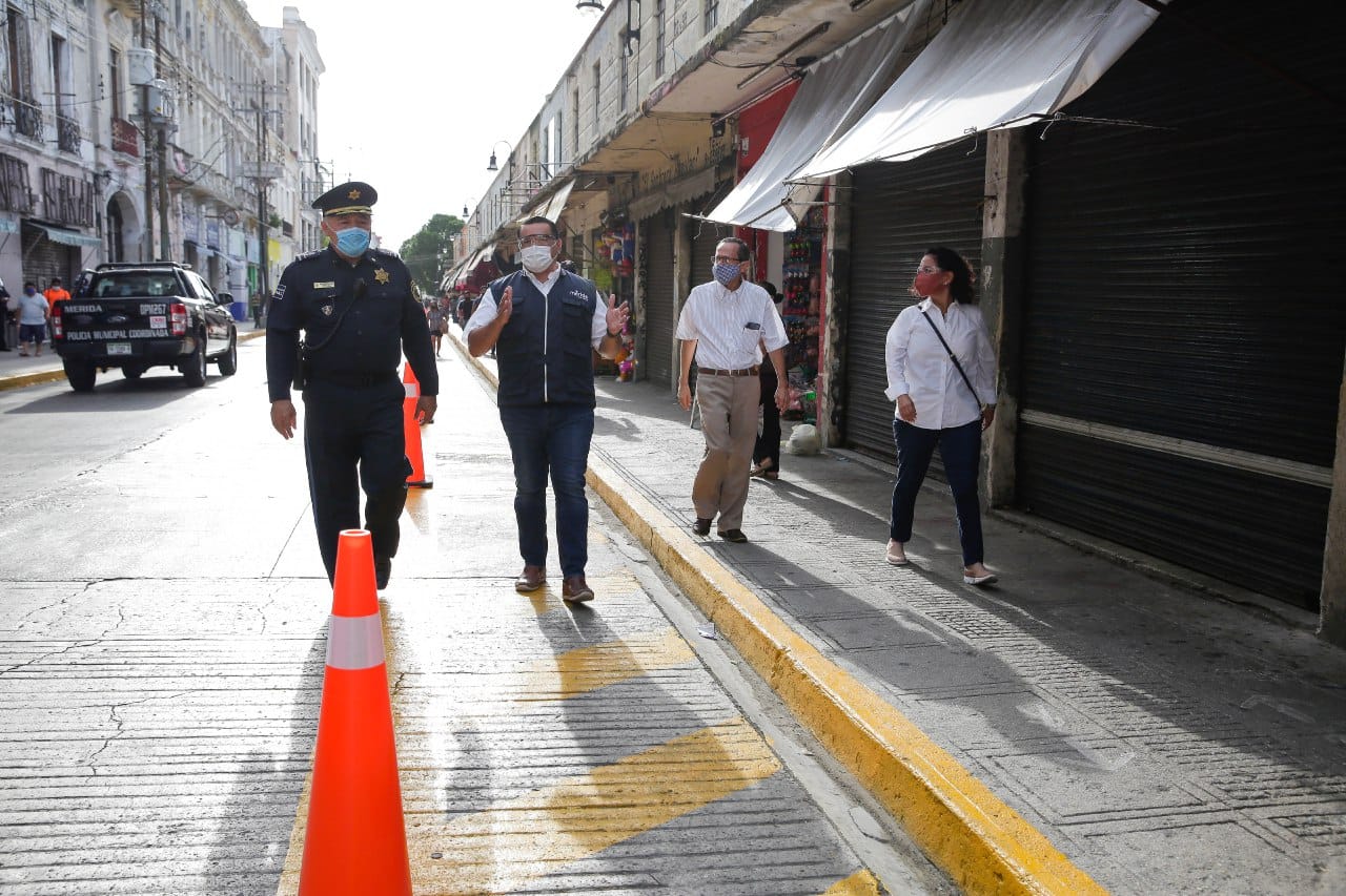 Nuevas acciones de movilidad en el Centro favorecen tránsito de peatones y el respeto a la sana distancia