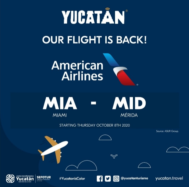 En octubre, Yucatán habrá recuperado más del 50% de su conectividad aérea