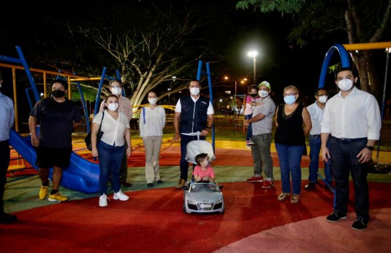 Entregan parque en Real Montejo y la iluminación de una avenida