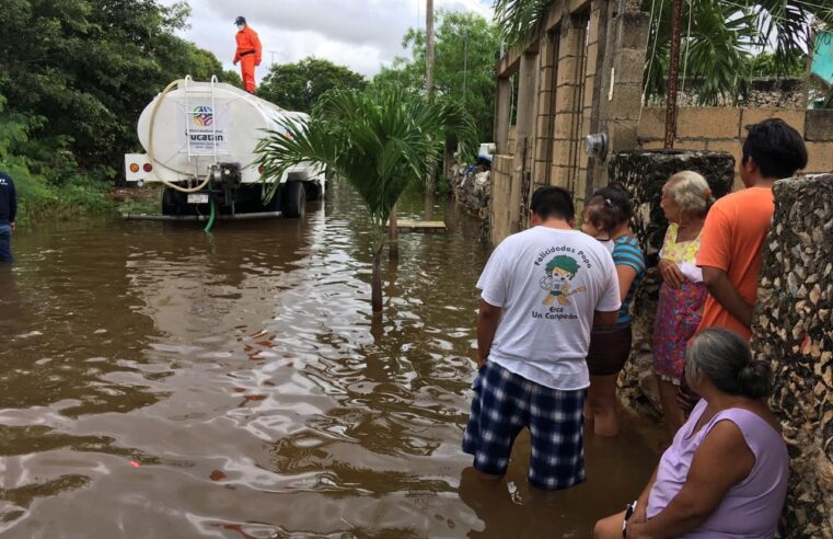 Gobierno del Estado brinda apoyo a comunidades afectadas por lluvias en Motul