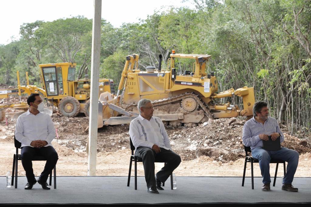 Obras del Tren Maya avanzan en Yucatán