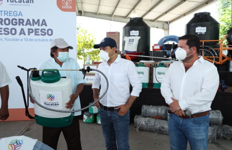 Mauricio Vila entrega apoyos del programa Peso a Peso